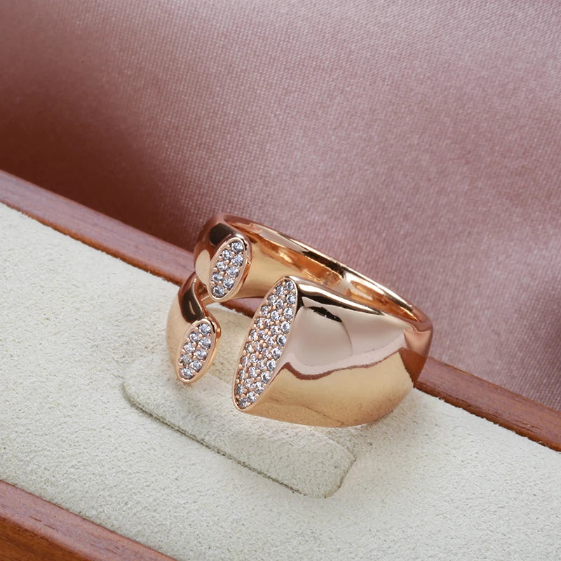 Classic Rose Gold Fashion Ring - Gold Plated Jewellery Classic Rose Gold Fashion Ring - Gold Plated Jewellery